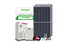 نظام الطاقة الشمسية الهجين ثلاثي الطور 15KW 30KW Paneles Solares Kit مع بطارية تخزين