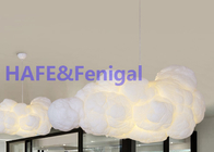 مصباح إضاءة رومانسي ثريا LED بالون سحابة من الحرير والقطن العائم 2000 وات 150 سم