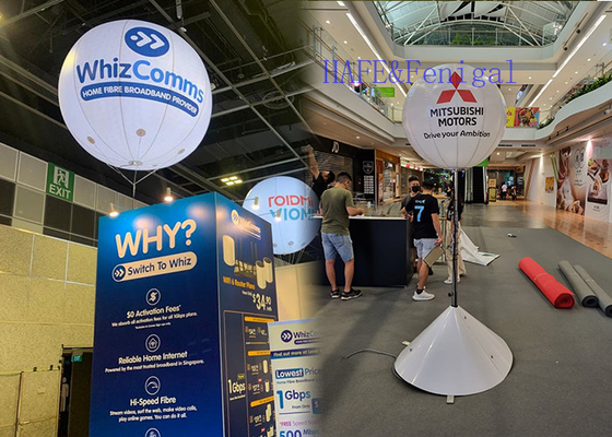 نفخ بالون القمر 1m ضوء مع 800W LED ترايبود الكرة الإعلان الحدث