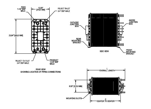 أيونبور CEDI LX-Z IP-LXM10Z-5 ضمان المياه المهدرة عالية الجودة ل ≤0.05 Ppm المياه الغذائية الكلورية