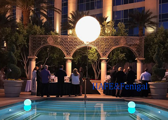 ضوء البالون في الهواء الطلق مضاد للماء للنشاطات الزخرفية LED 200W 400w شعار حجم مخصص