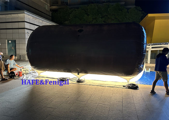 1.8kw Tube Helium Air Filled Bi Color LED DMX CRMX Control Balloon Lights فلم