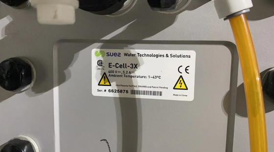 التدفق 5.0 M3/H Veolia Suez وحدات EDI E-Cell-3X Suez لتوفير المياه النقية للغاية