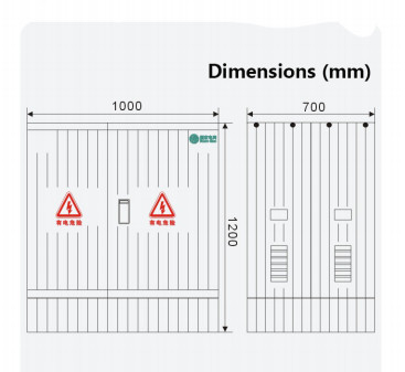 صب 1200x1000x700mm الصندوق الألياف الزجاجية القوة العالية