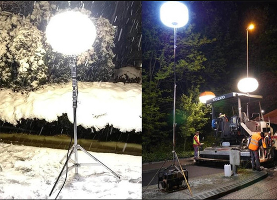 360 درجة الشمس 480W ضوء البالون LED لليلة بناء ضوء منطقة العمل خالية من الضوء