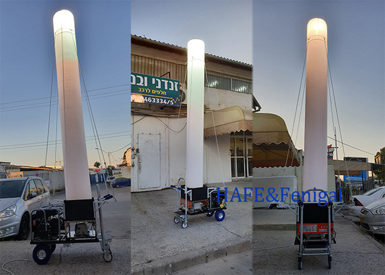 إضاءة ليلية في الهواء الطلق محمولة مساحة كبيرة 3-5M 1000W برج ضوء مضخم