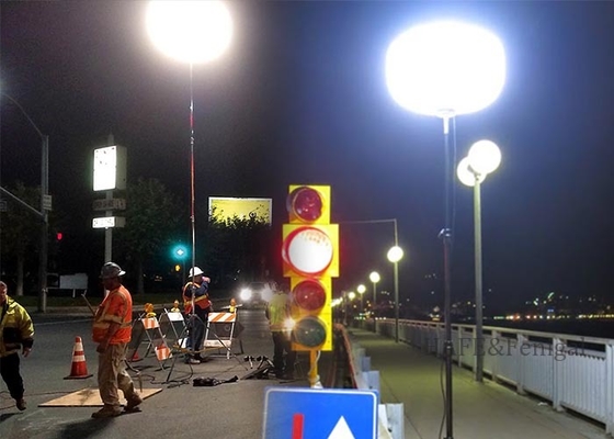 ضوء البالون الضوئي القابل للتخفيف 800W LED Night Rescue Construction Safety Light قابل للتخصيص