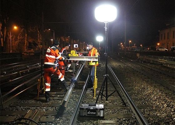 برج إضاءة LED قابل للنفخ بقوة 400 واط ضوء ناعم لمناطق العمل سهل الإعداد