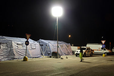 RGB الأبيض لا وهج أضواء LED 200/400/600 / 800w ، إضاءة موقع البناء 120 / 230V 6000sqm