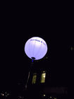 96W RGB LED نفخ إضاءة الديكور مع 63 قدم قطر أبيض بولي الحرير بالون