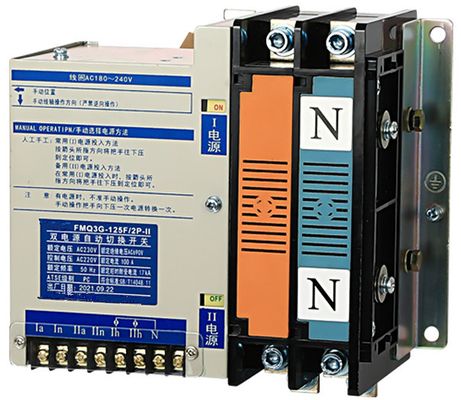 220V 100 Amp المزدوج الطاقة ATS التبديل التلقائي التبديل ICD LCD المراقب المالي