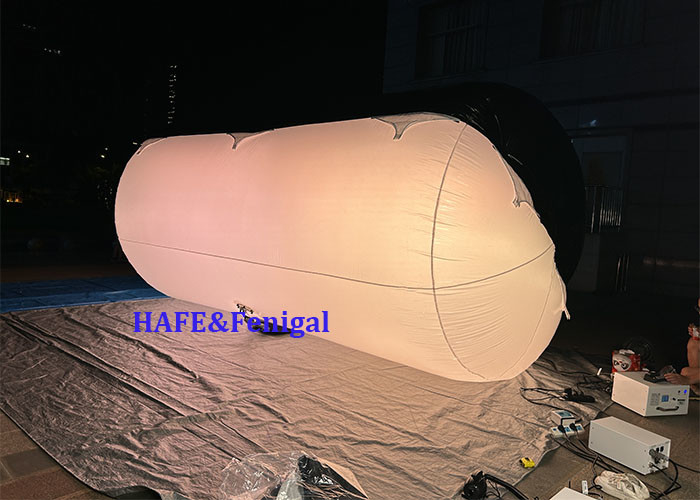 1.8kw Tube Helium Air Filled Bi Color LED DMX CRMX Control Balloon Lights فلم