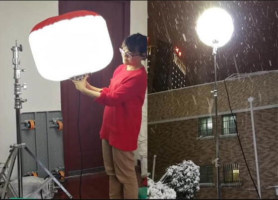 أضواء بالون LED من مادة البولي سيلك SUN 480W لرصف الأسفلت ومواقع البناء