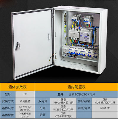 لوحة التوزيع الكهربائية SPHC صندوق توزيع التيار المتردد 60A 220 فولت